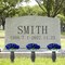 Blue Cemetery Flowers for Grave Vases - 2 Pack Artificial Silk Rose Bouquets | Outdoor Memorial Floral Arrangements for Gravesites & Tombstone Decor